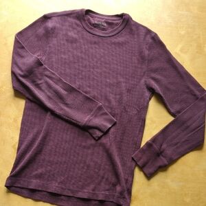 Merona Plum Waffle Knit Long Sleeve Crewneck